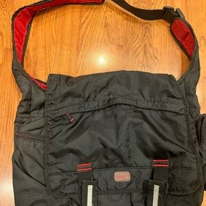 Vintage GAP Black and Red Messenger Bag